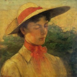 Portrait of a lady with hat